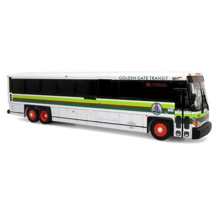 Iconic Replicas 500540 MCI D4500CT Coach: Golden Gate ABS Plastic 1/50 Scale - PRE ORDER £85.49
