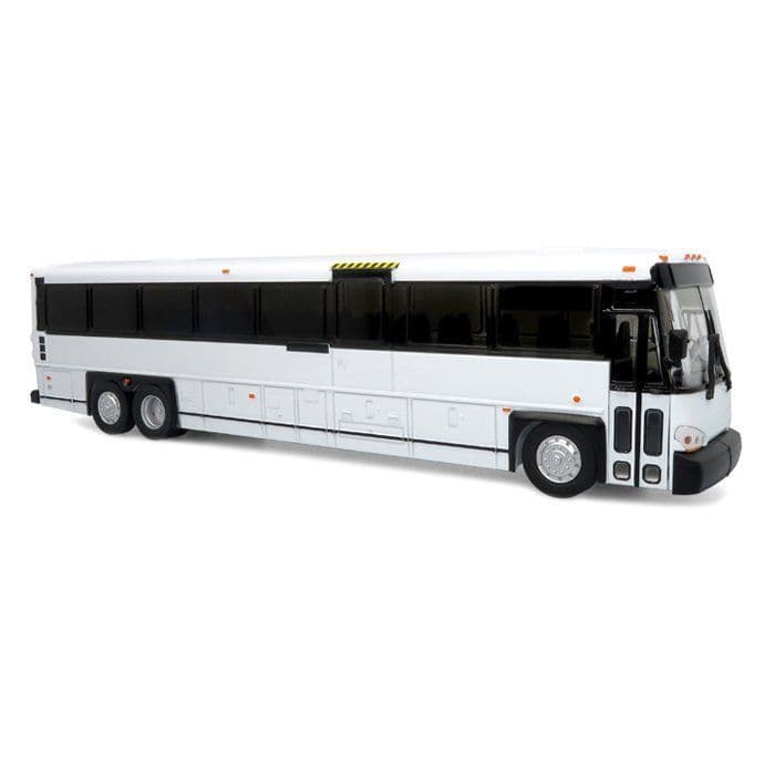 Iconic Replicas 500542 MCI D4500CT Coach: Blank White ABS Plastic 1:50 Scale, 1:50 Scale