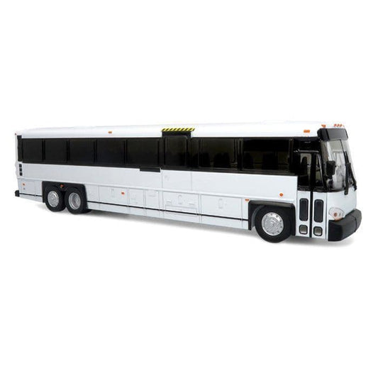 Iconic Replicas 500542 MCI D4500CT Coach: Blank White ABS Plastic 1:50 Scale, 1:50 Scale