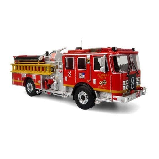 Iconic Replicas 640455 KME Predator Fire Engine: LACFD L.A County Fire Dept Engine 8, 1:64 Scale *LAST FEW*