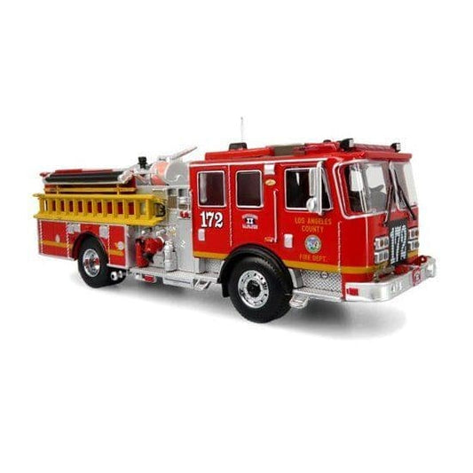 Iconic Replicas 640457 KME Predator Fire Engine: LACFD L.A County Fire Dept Engine 172, 1:64 Scale