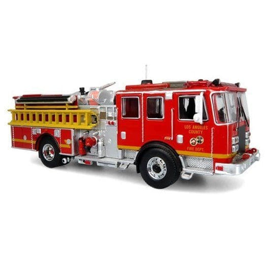 Iconic Replicas 640458 KME Predator Fire Engine: LACFD - L.A County Fire Dept w/Number Stickers, 1:64 Scale
