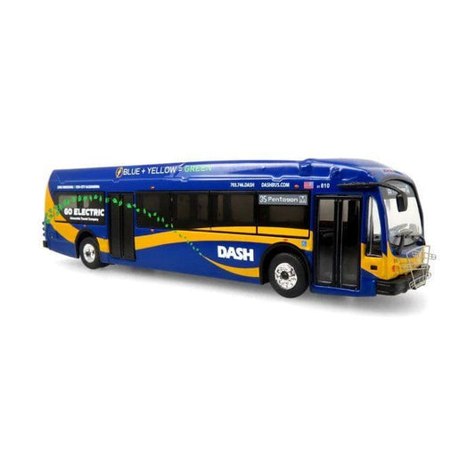 Iconic Replicas 870421 Proterra ZX5 Electric Transit Bus Alexandria Transit Co./DASH, 1:87 Scale LAST ONE