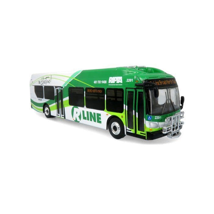 Iconic Replicas 870432 NFI Xcelsior Charge NG Electric Transit Bus Rhode Island, 1:87 Scale