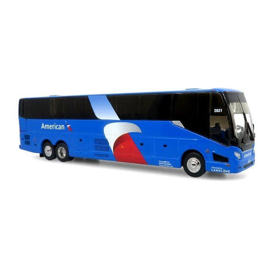 Iconic Replicas 870449 Prevost H3-45 Coach Landline/American Airlines, 1:87 Scale