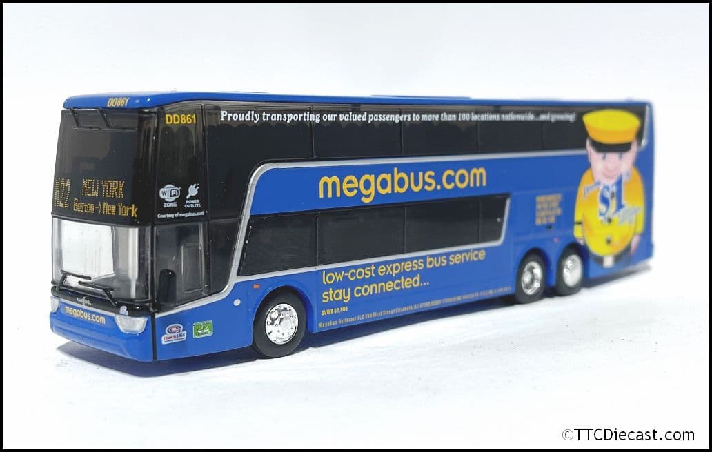 Iconic Replicas 870468 Van Hool TDX Coach Megabus - 1:87 Scale *LAST FEW*