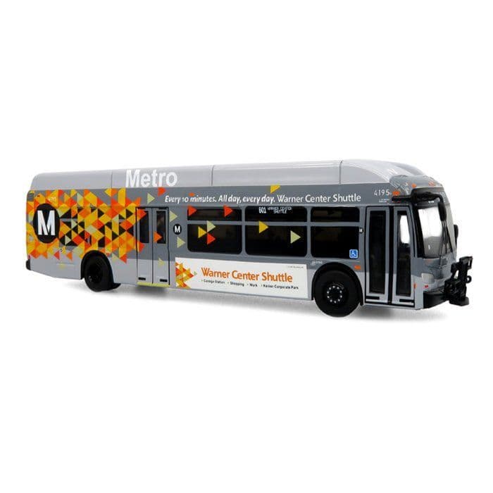 Iconic Replicas 870534 NFI Xcelsior XN40 Transit Bus: Los Angeles Metro Warner Centre Shuttle, 1:87