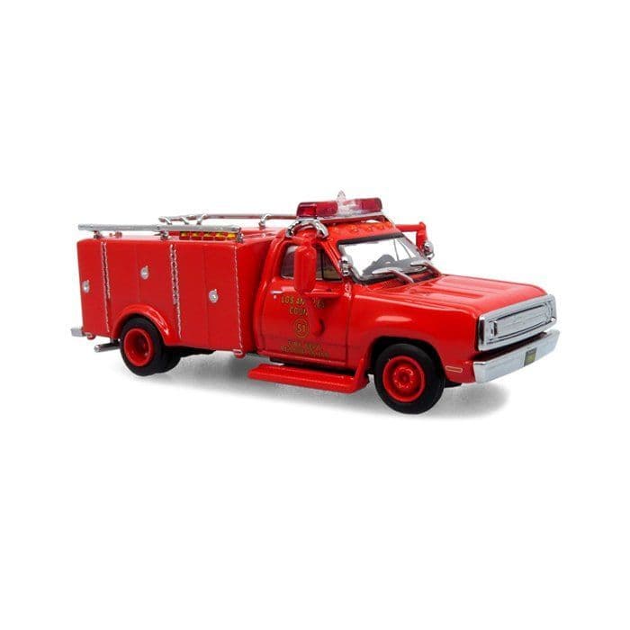 Iconic Replicas 870537 Dodge 300 1974 Rescue Unit: LACOFD L.A County of Fire Dept 51, 1:87 Scale