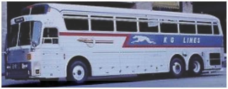 Iconic Replicas 870546 Eagle Model 05 Coach 1971: KG Lines Greyhound, 1:87 Scale *LAST FEW*