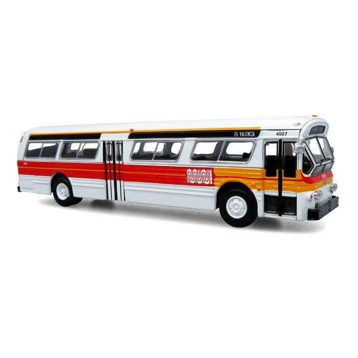 Iconic Replicas 870596 Flxible 53102 Transit Bus San Francisco MUNI Landor Scheme, 1:87 Scale