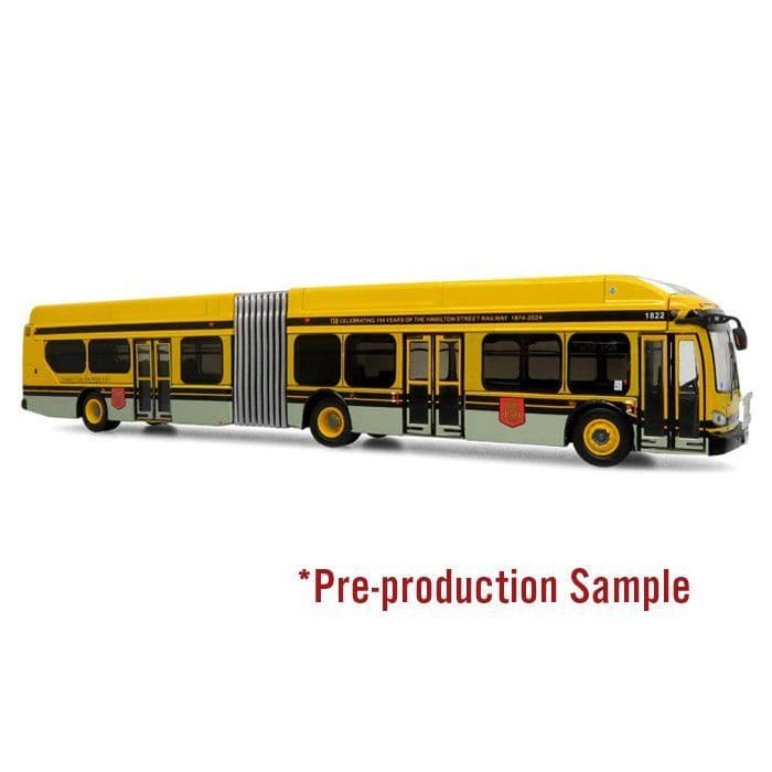 Iconic Replicas 870608 NFI Xcelsior XN60 Articulated Transit Bus: Hamilton Street Railway 150th Anniversary  1:87 Scale *PRE ORDER £58.49*
