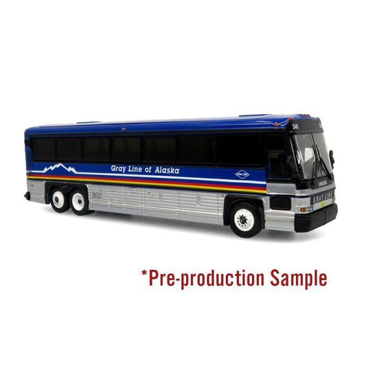 Iconic Replicas 870621 MCI D4000 Coach: Gray Line Alaska  1:87 Scale *PRE ORDER £50.39*