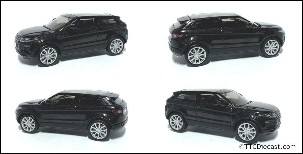 IXO LDDC961BKY Range Rover Evoque 3 Door Black, 1:43 Scale