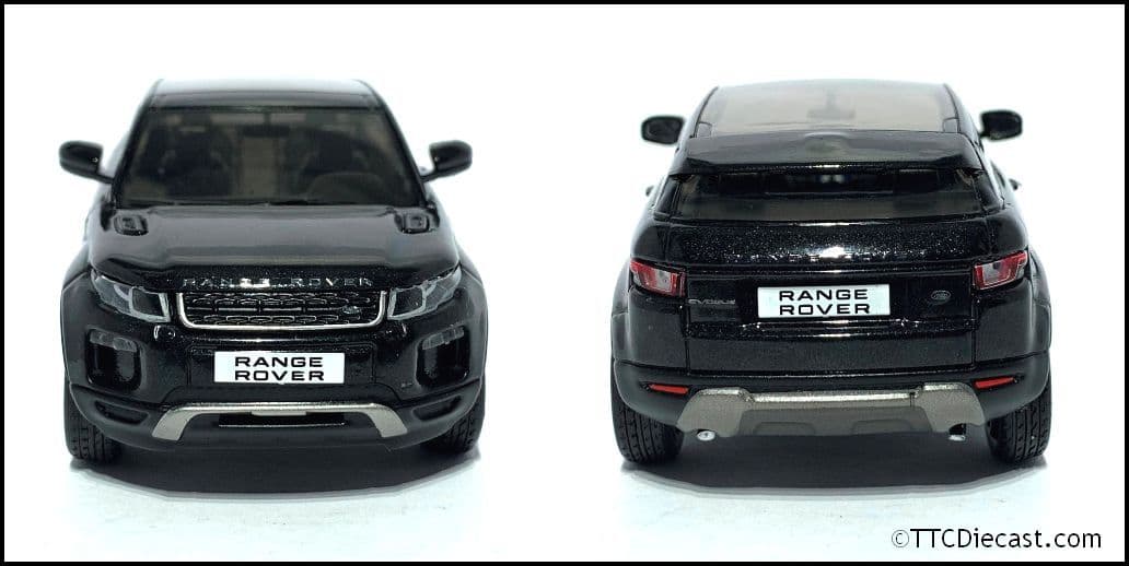 IXO LDDC961BKY Range Rover Evoque 3 Door Black, 1:43 Scale