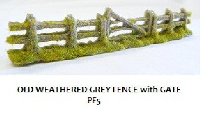 Javis PF05 Weathered Fence + Gate - 00 Gauge