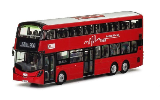 80m KMB2023019 KMB Kowloon Motor Bus Volvo B8L Wright Gemini 3 Euro VI 12.8M Rte 960 1:76 Scale