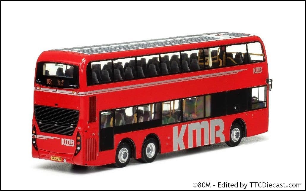 80m KMB2024003 KMB Kowloon Motor Bus Alexander Dennis Enviro500 facelift Rte 86c 1:76 Scale