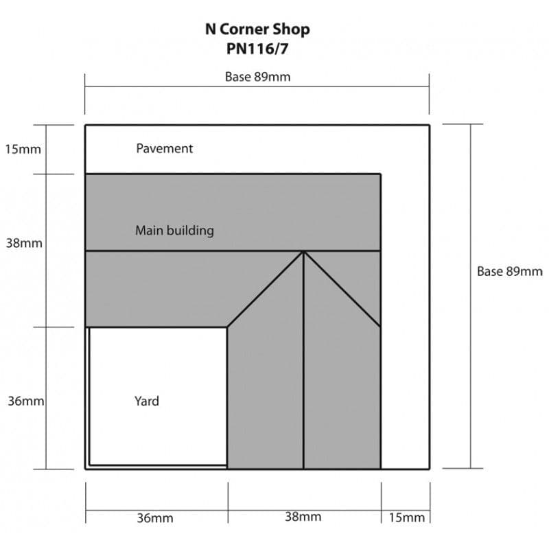 Metcalfe PN116 N Gauge Corner Shop - Brick
