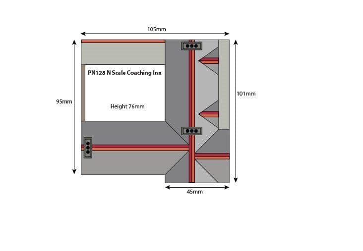 Metcalfe PN128 N Gauge Coaching Inn - Midi Kit