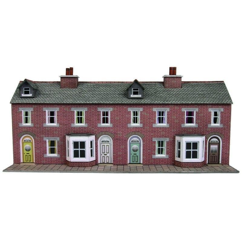 Metcalfe PN174 N Gauge Terraced House Fronts - Brick