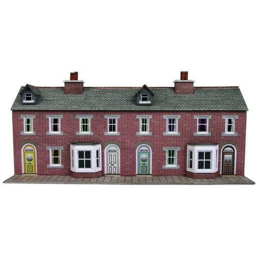 Metcalfe PN174 N Gauge Terraced House Fronts - Brick