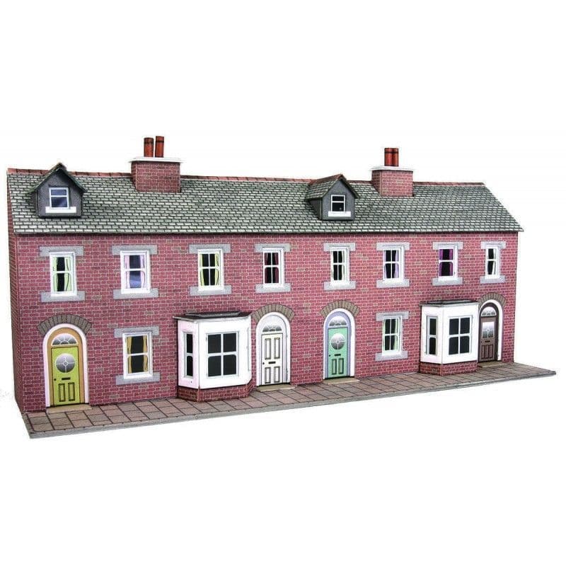 Metcalfe PN174 N Gauge Terraced House Fronts - Brick