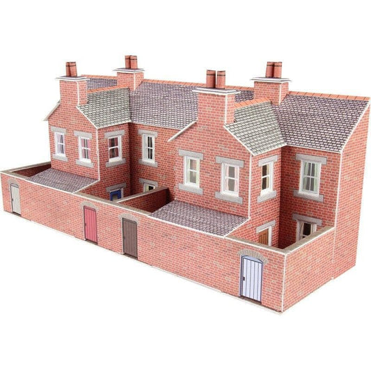 Metcalfe PN176 N Gauge L/R House Back - Brick