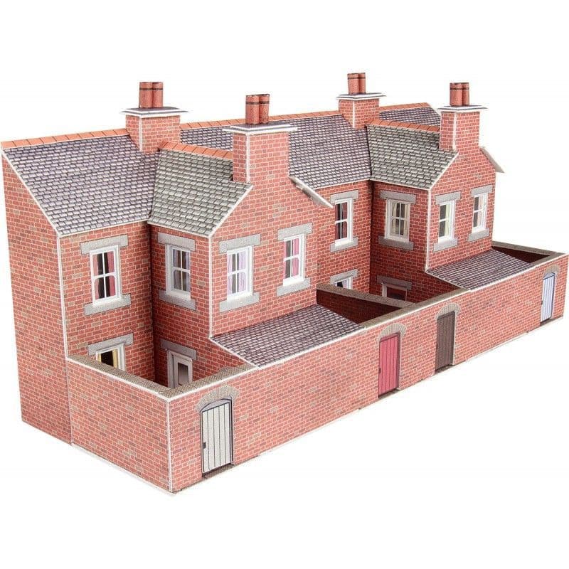 Metcalfe PN176 N Gauge L/R House Back - Brick