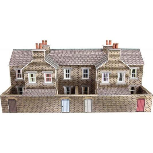 Metcalfe PN177 N Gauge L/R House Back - Stone