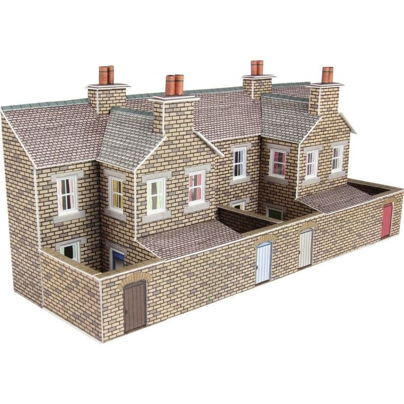 Metcalfe PN177 N Gauge L/R House Back - Stone