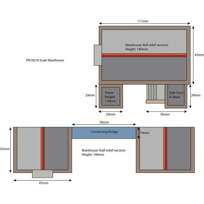 Metcalfe PN182 N Gauge Warehouse