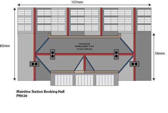 Metcalfe PN920 N Gauge Mainline Booking Hall