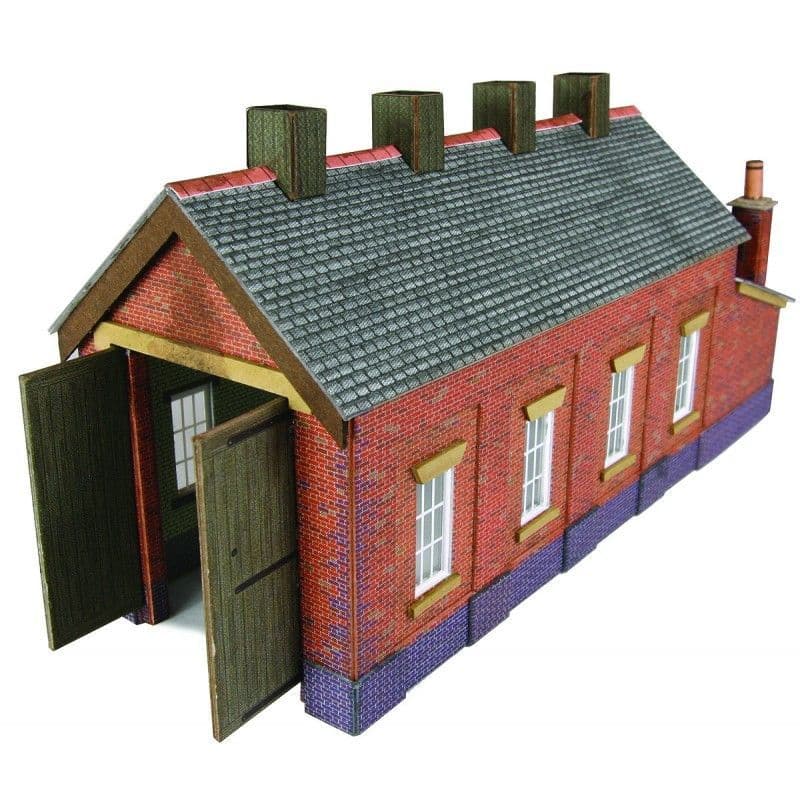 Metcalfe PN931 N Gauge Single Engine Shed - Brick