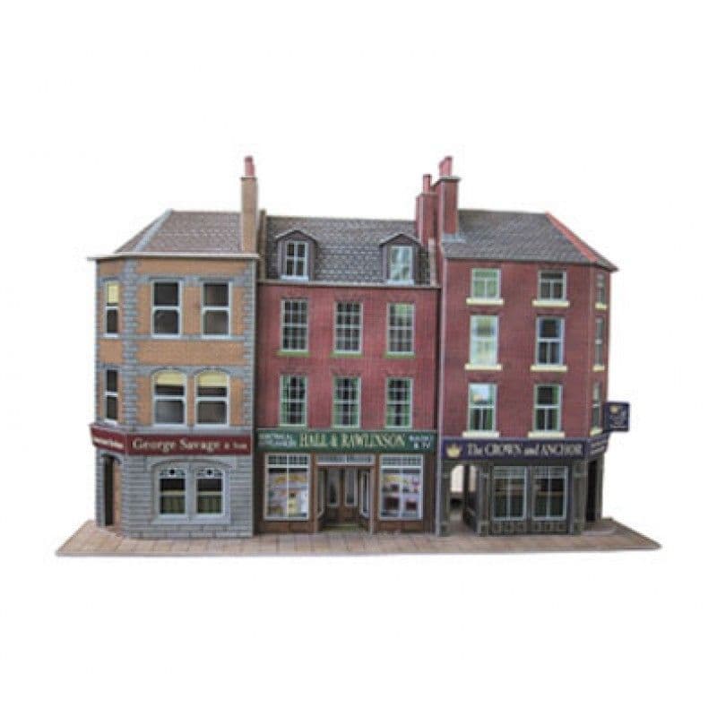 Metcalfe PO205 00/H0 Scale Low Relief Pub & Shops