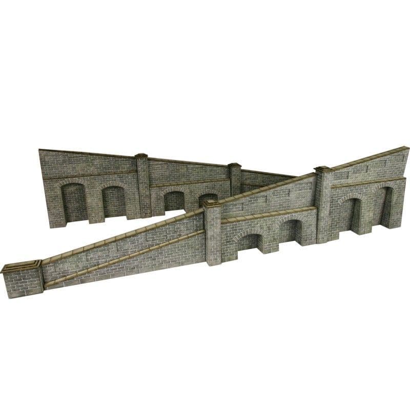 Metcalfe PO249 00/H0 Scale Tapered End Wall - Stone
