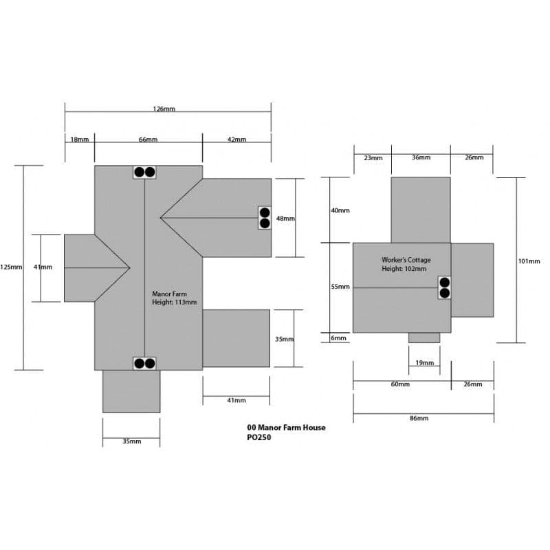 Metcalfe PO250 00/H0 Scale Manor Farm House
