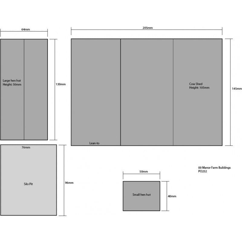 Metcalfe PO252 00/H0 Scale Manor Farm Buildings