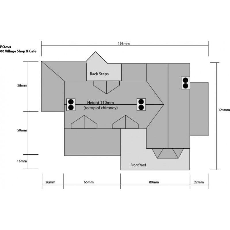 Metcalfe PO254 00/H0 Scale Village Shop & Café
