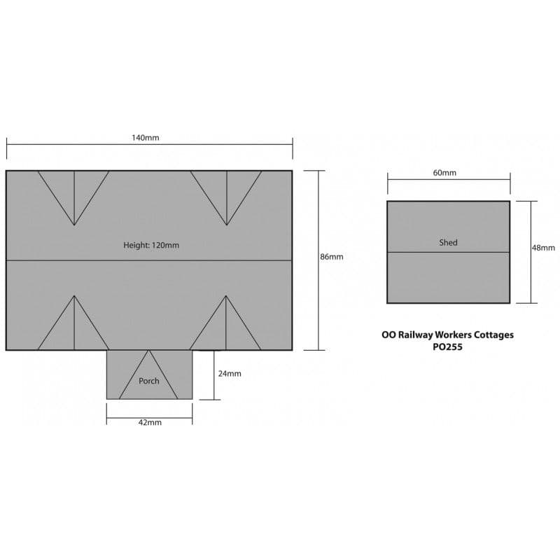Metcalfe PO255 00/H0 Scale Workers Cottages