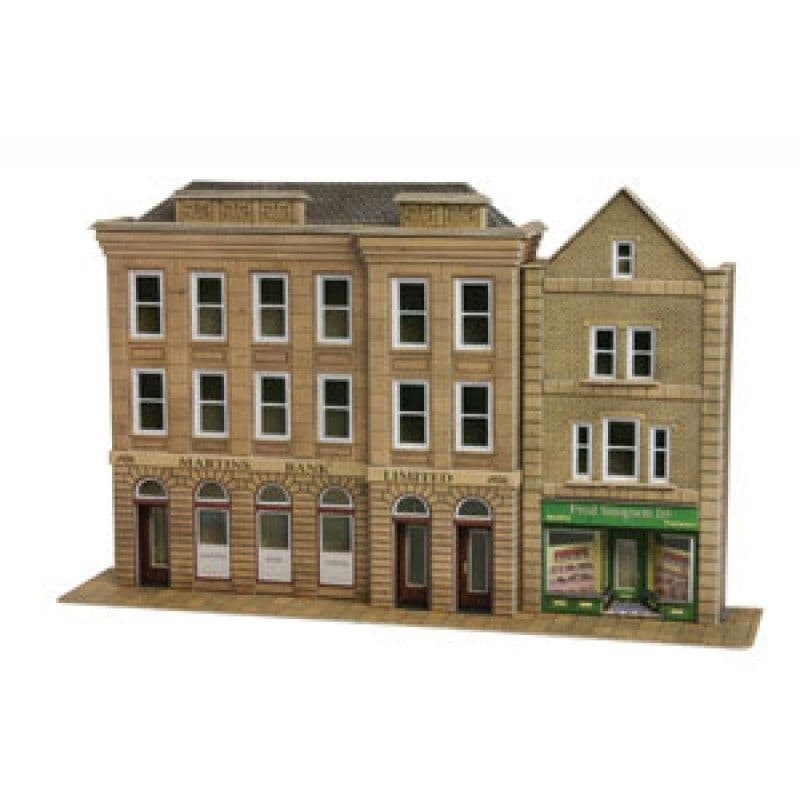 Metcalfe PO271 00/H0 Scale Low Relief Bank & Shop