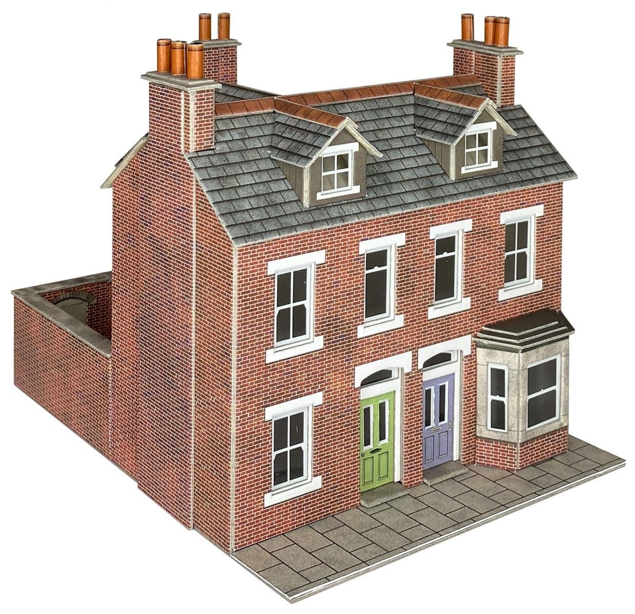 Metcalfe PO300 Terr Houses - Brick OO Gauge