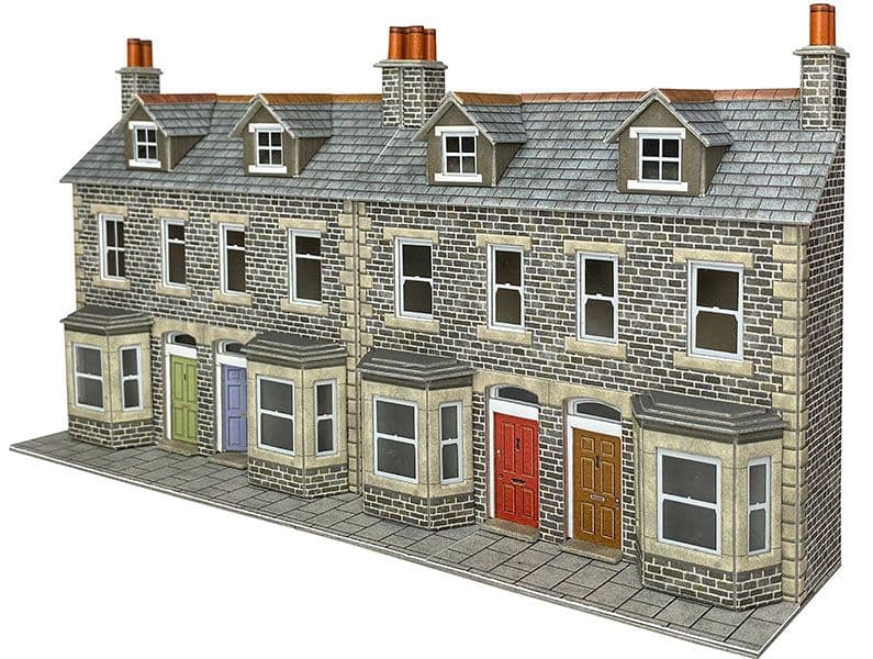 Metcalfe PO303 Terr House Fronts - Stone OO Gauge