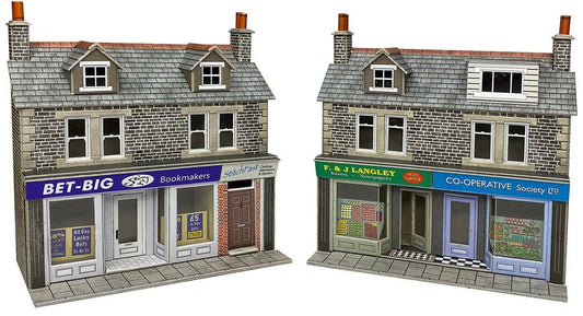 Metcalfe PO307 Terr House Fronts - Stone OO Gauge