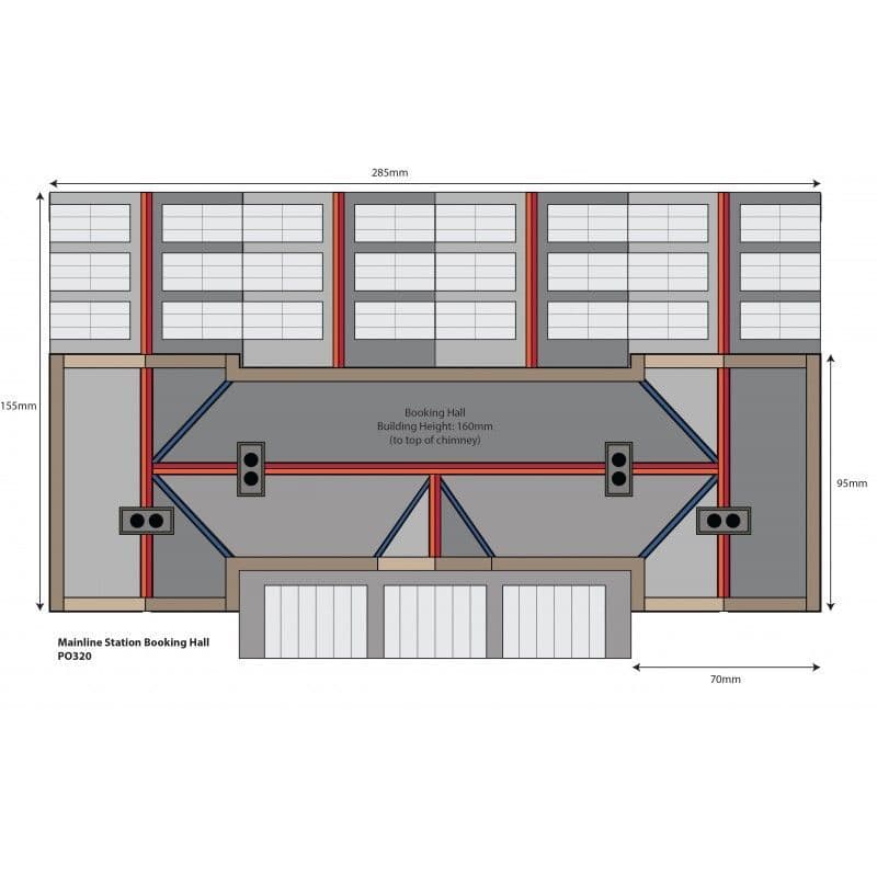Metcalfe PO320 00/H0 Scale Mainline Booking Hall