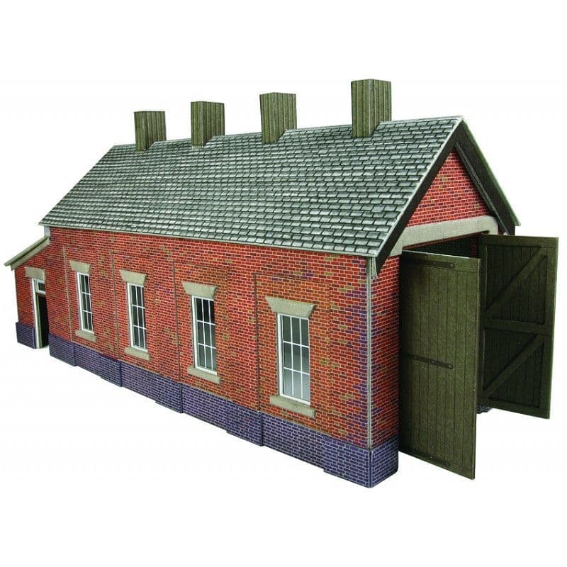Metcalfe PO331 00/H0 Scale Single Engine Shed - Brick – TTCDiecast.com