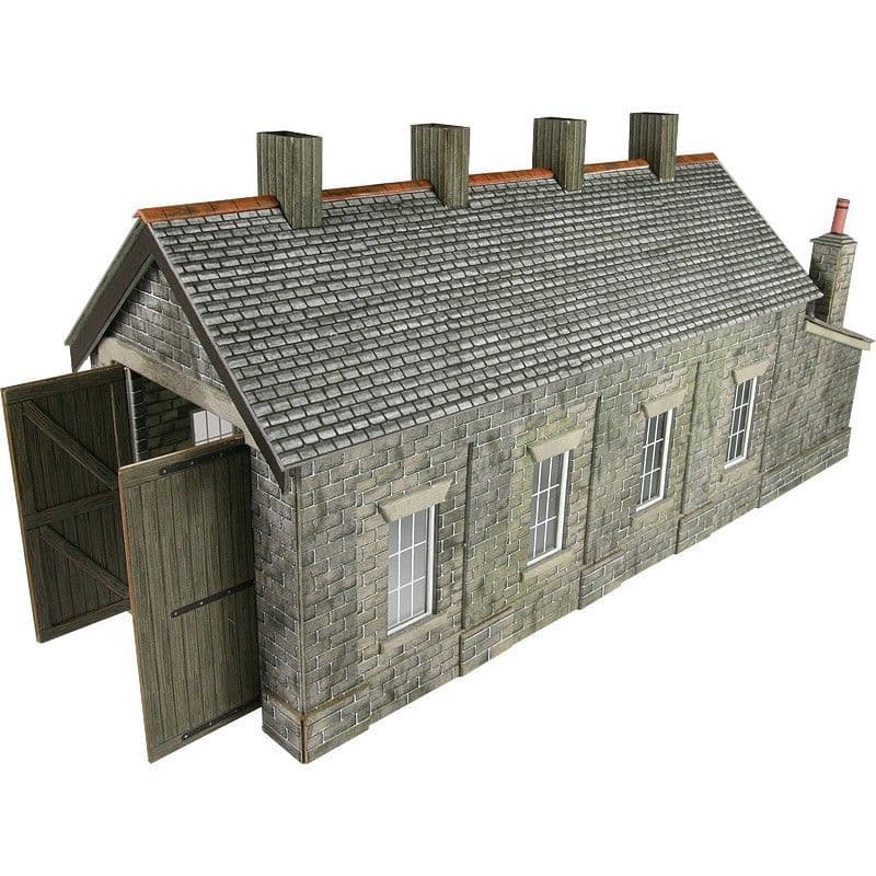 Metcalfe PO332 00/H0 Scale Single Engine Shed - Stone