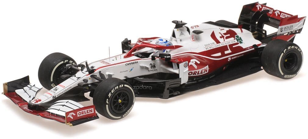 Minichamps 117 212307 Alfa Romeo C41 2021 K. Raikkonen Abu Dhabi Gp Final 1:18 Scale *PRE ORDER £178.49*