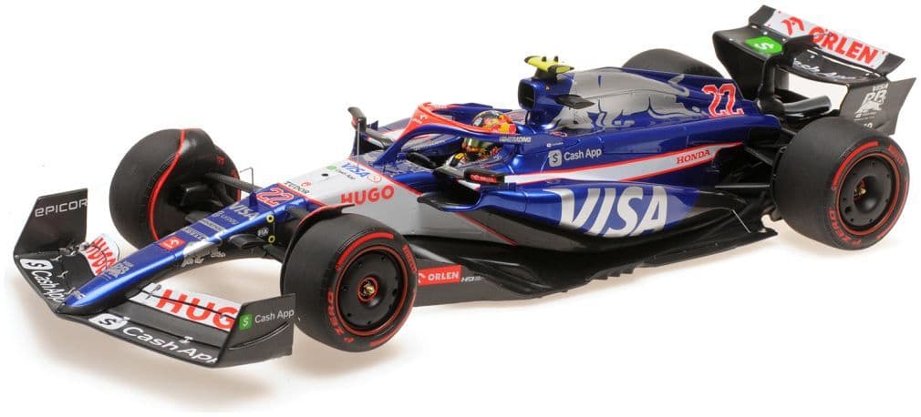 Minichamps 117 240122 Visa Cash Rb Formula One Team Vcarb 01 Yuki Tsunoda, 2024 1:18 Scale *PRE ORDER £181.89*