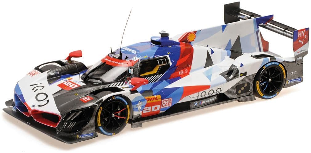 Minichamps 155 242046 Bmw M Hybrid V8 Lmdh Valentino Rossi, Bahrain Test 2024 1:18 Scale *PRE ORDER £124.94*