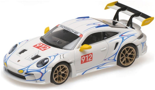 Minichamps 410 062116 Porsche 911 (992) Gt3Rs 2023, White W/Yellow Decor 1:43 Scale *PRE ORDER £53.54*